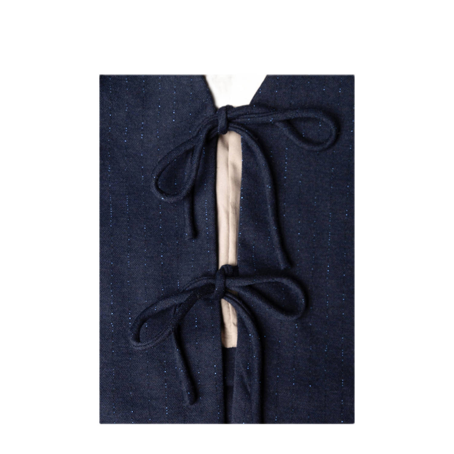 Yest Curve gilet donkerblauw met lurex