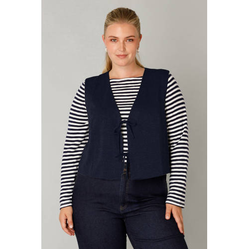 Yest Curve gilet donkerblauw met lurex afbeelding