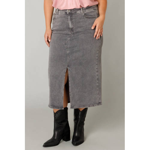 Yest Curve denim spijkerrok grey denim afbeelding