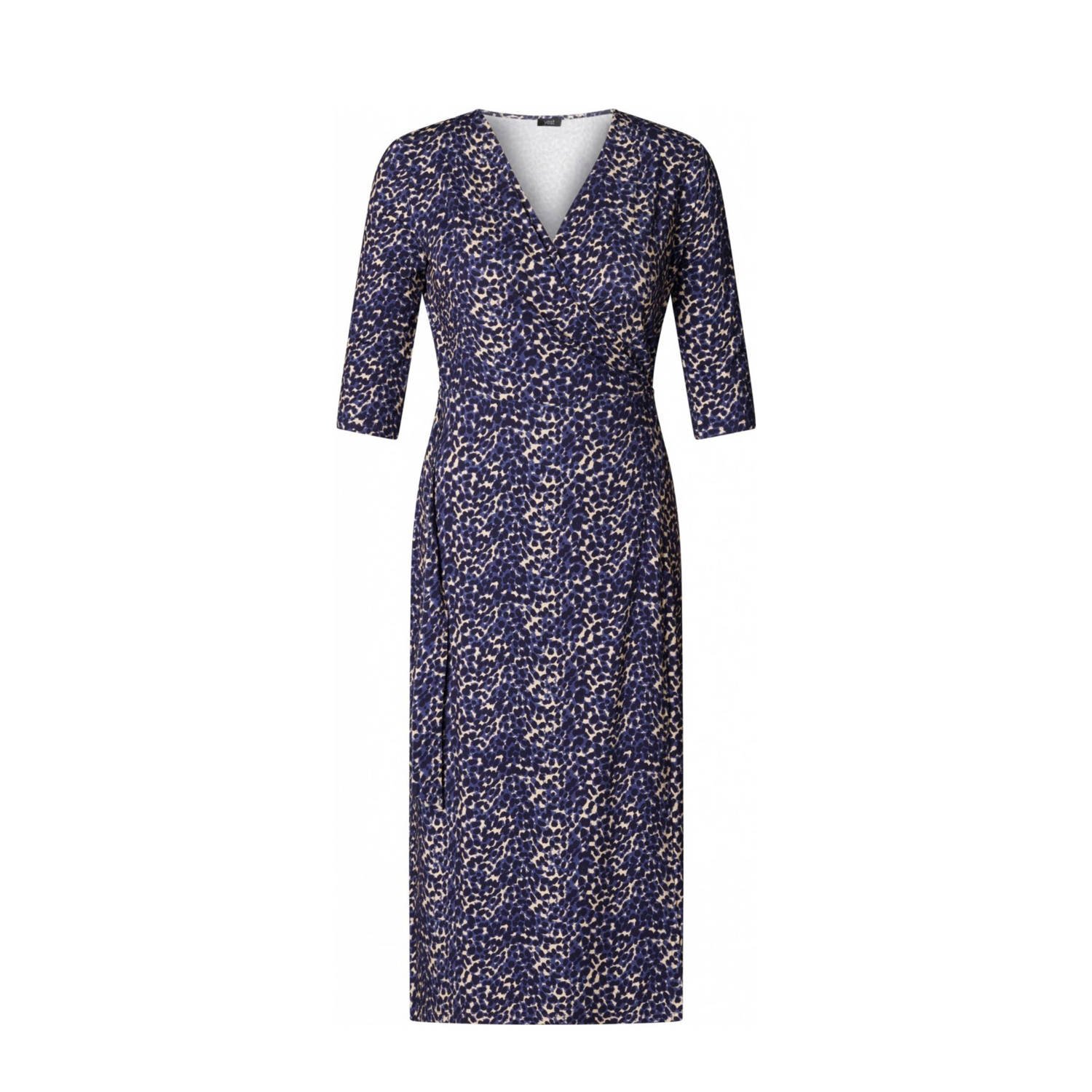 Yest Curve wikkel- overslagjurk donkerblauw