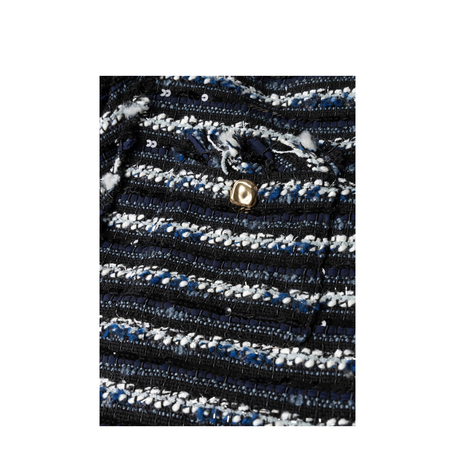 Yest Curve bouclé gilet donkerblauw