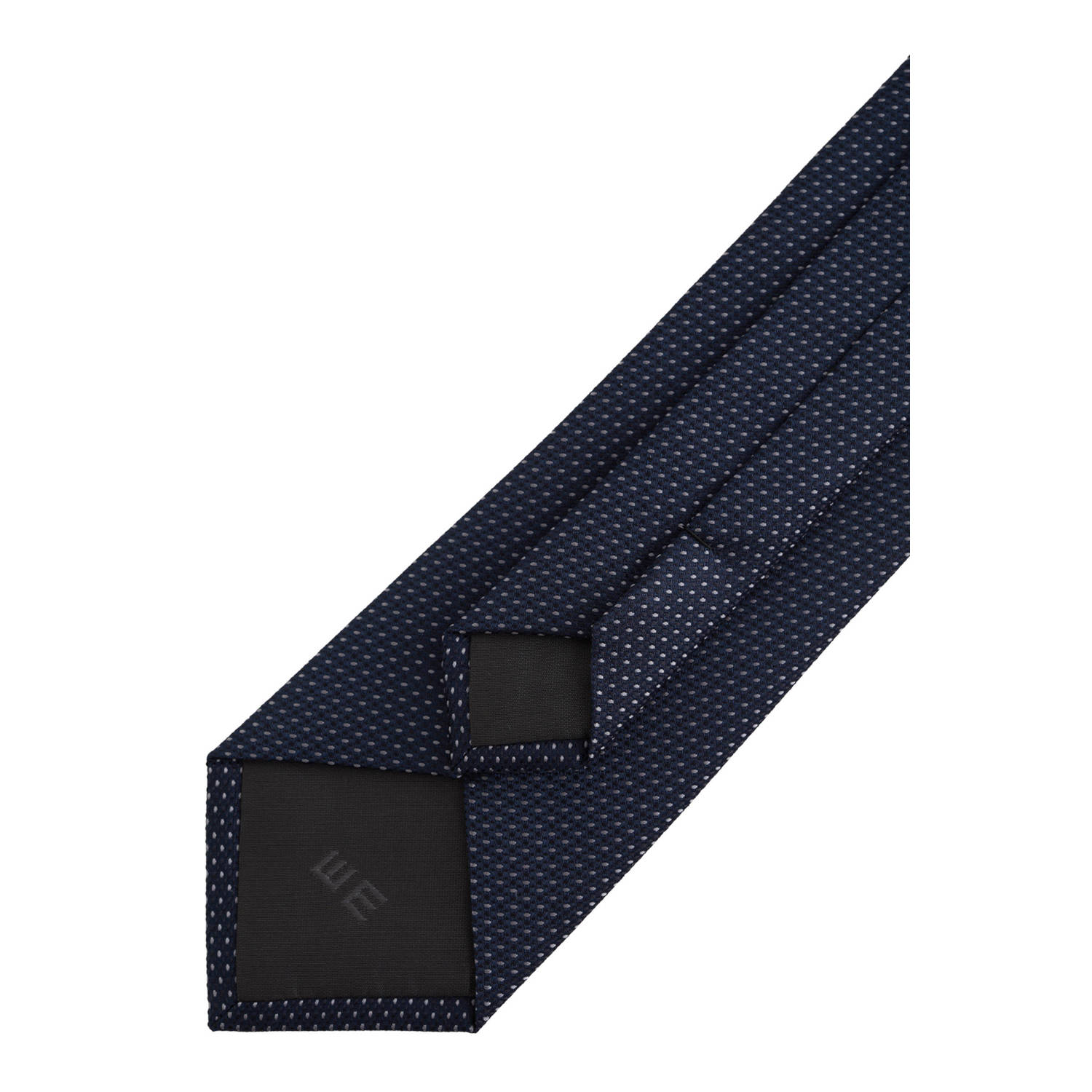 WE Fashion stropdas met stippen donkerblauw