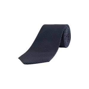 stropdas met stippen donkerblauw