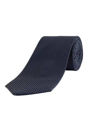 stropdas met stippen donkerblauw