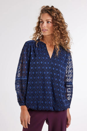 blousetop donkerblauw
