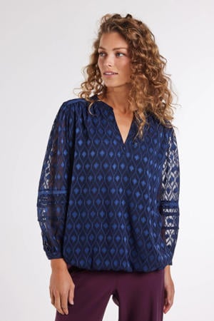 blousetop donkerblauw