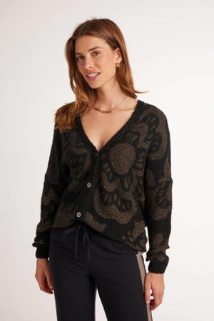 gebreid vest bruin