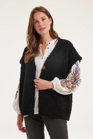 gebreid vest zwart