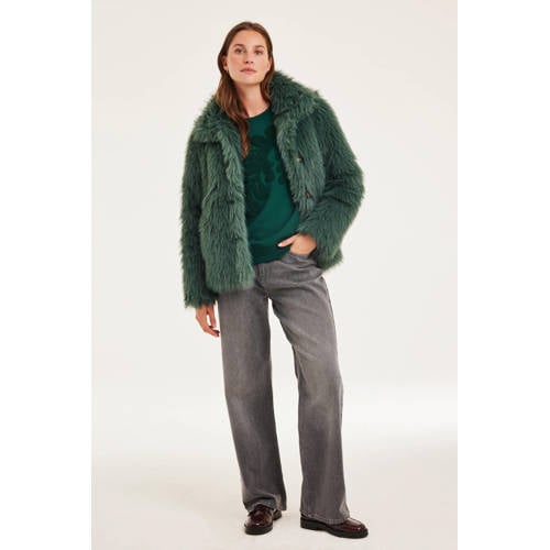 Didi faux fur jas groen afbeelding