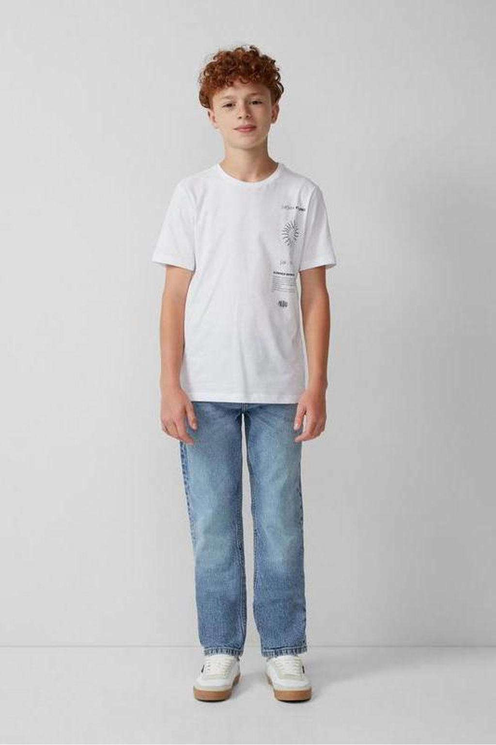 Light blue denim jongens s.Oliver slim fit waist regular fit jeans van denim met effen