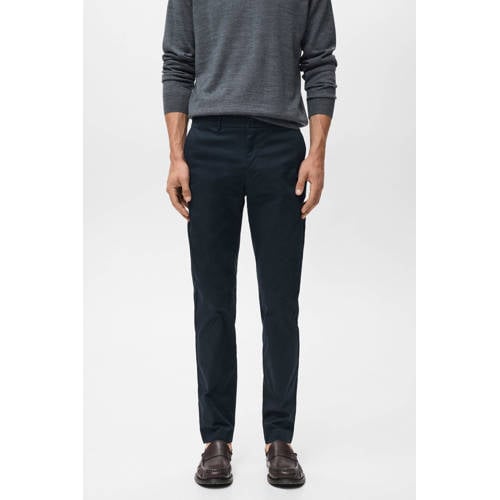 Mango Man slim chino donkerblauw afbeelding