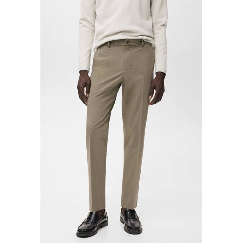 Mango Man slim pantalon kaki afbeelding