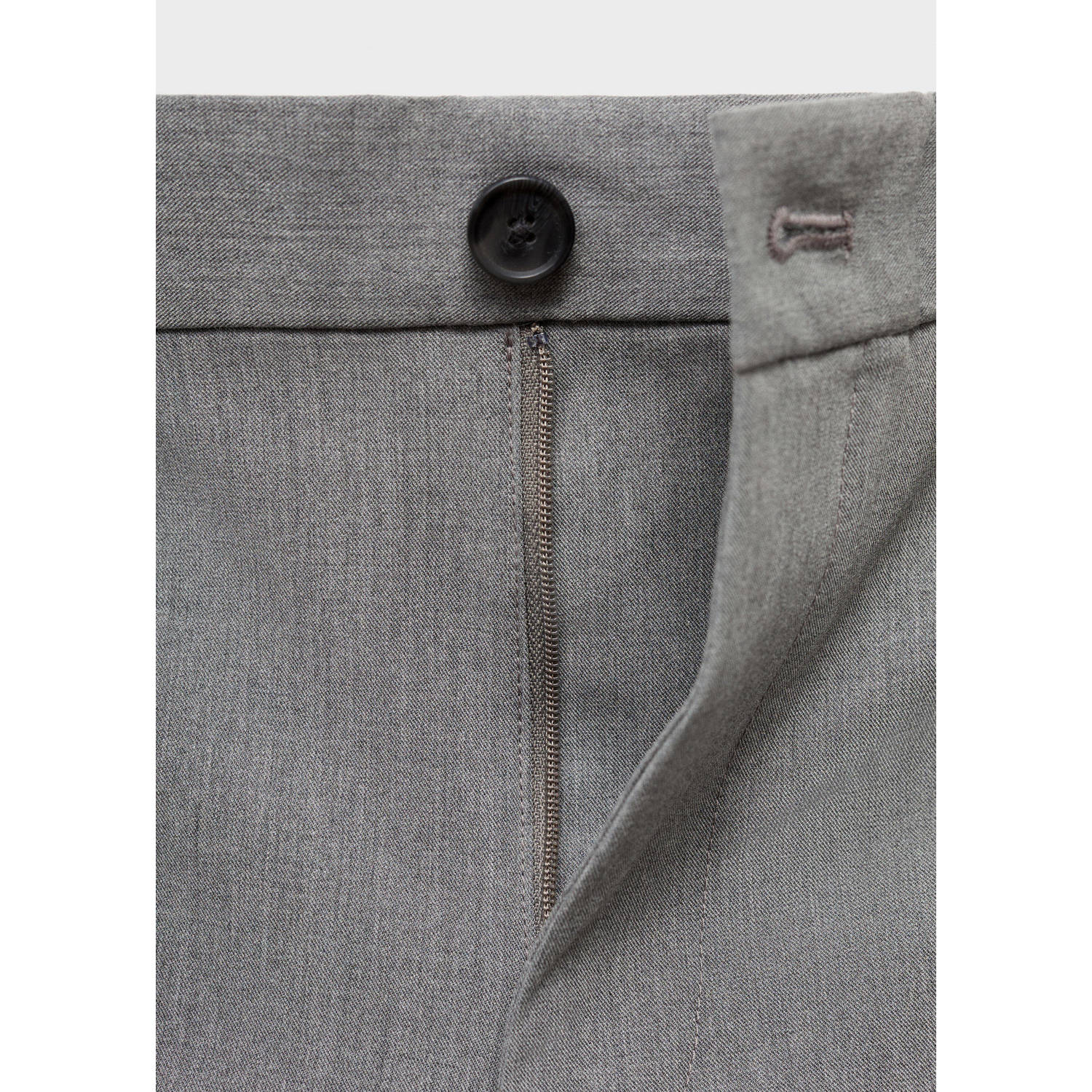 Mango Man slim pantalon lichtgrijs