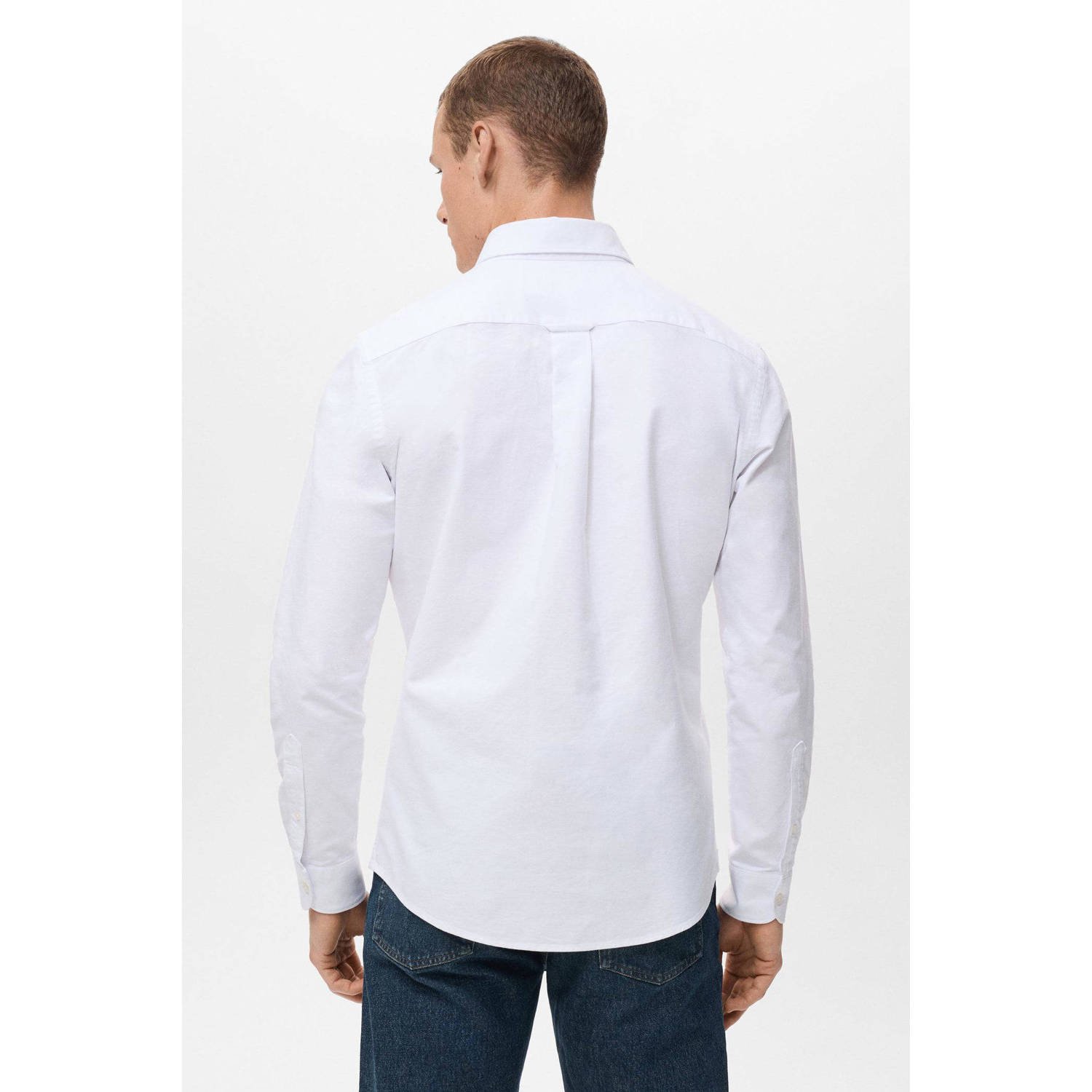 Mango Man casual overhemd wit
