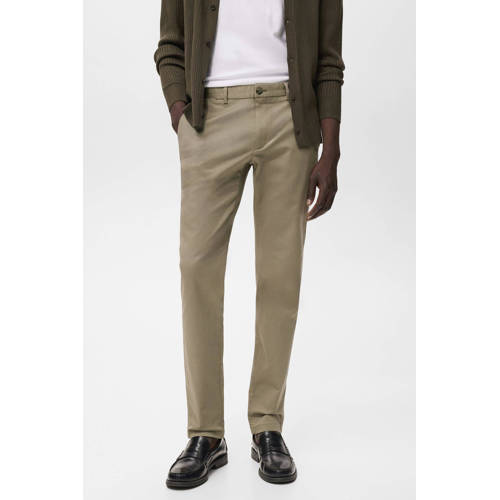 Mango Man slim chino taupe afbeelding