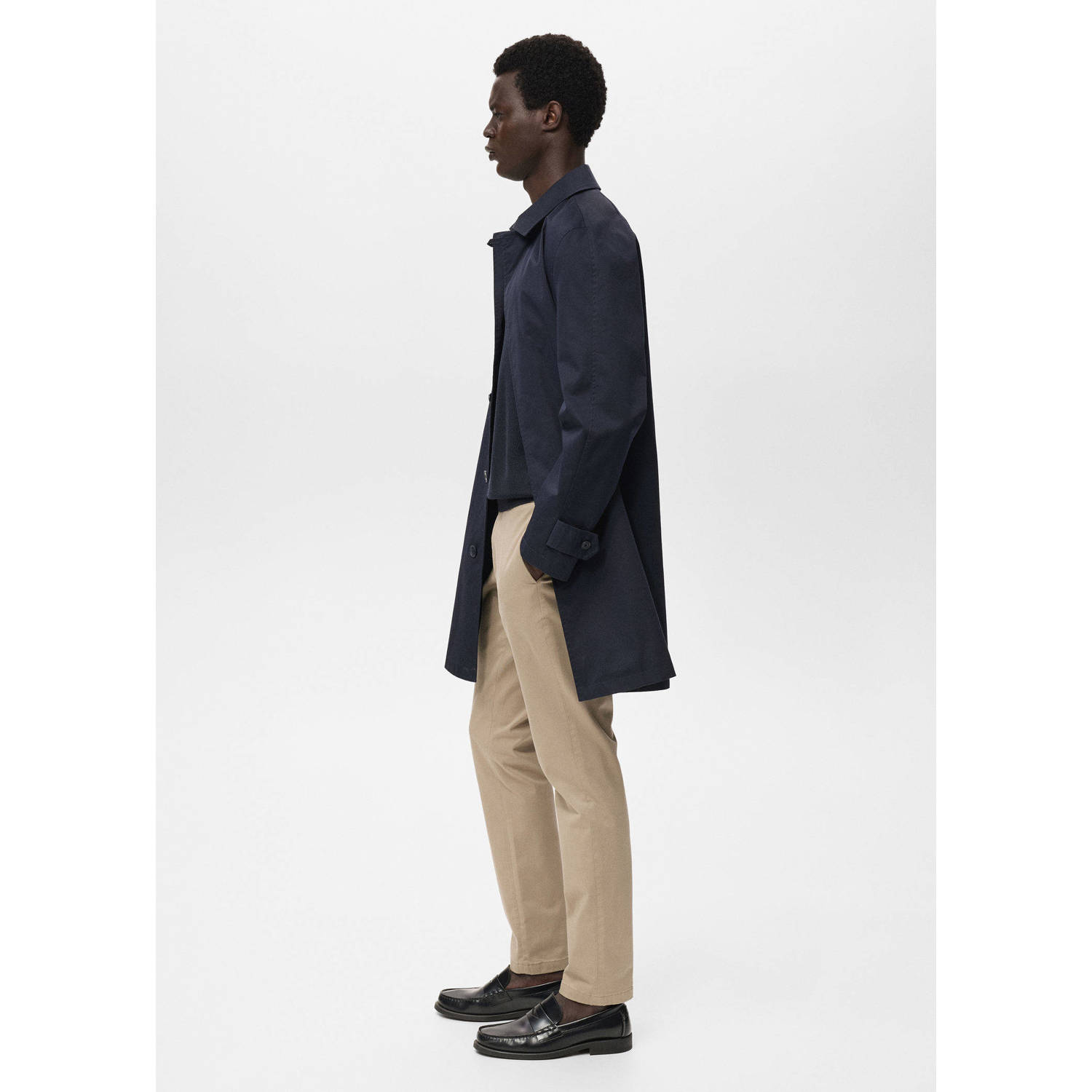 Mango Man slim chino lichtbruin