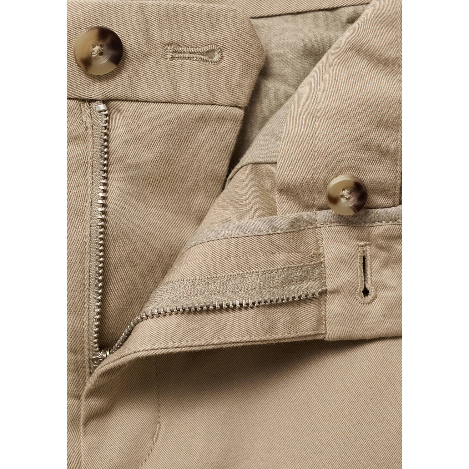 Mango Man slim chino lichtbruin