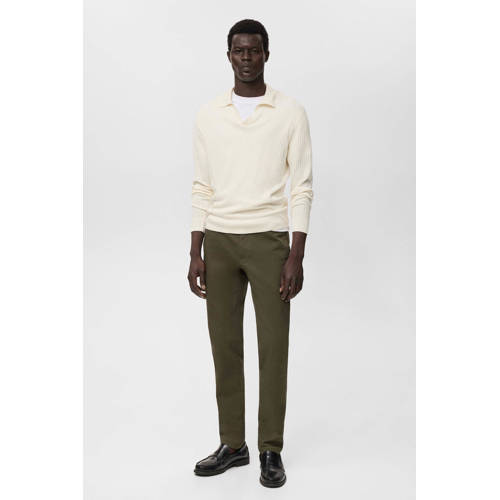 Mango Man slim chino kaki afbeelding