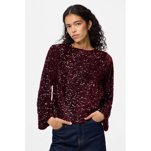 PIECES blousetop met pailletten afbeelding