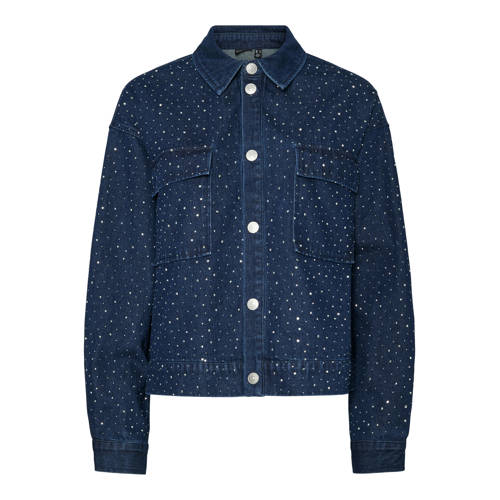 PIECES denim spijkerjas dark blue denim afbeelding