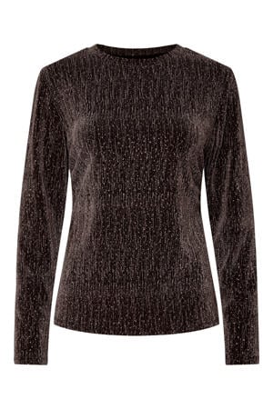 top donkerbruin met lurex