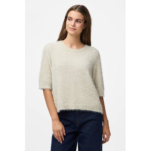 PIECES gebreide trui beige afbeelding