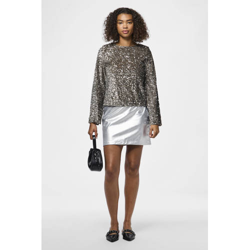 PIECES blousetop met pailletten afbeelding