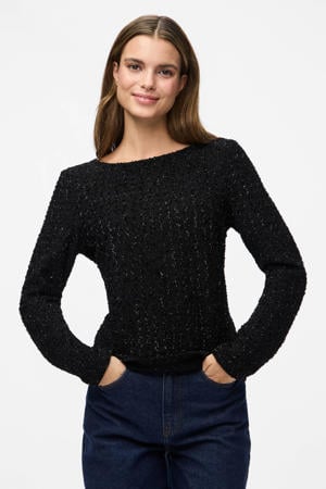 top zwart met lurex