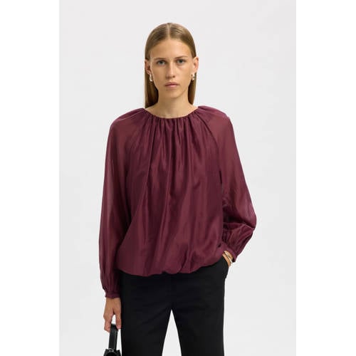 SELECTED FEMME top donkerrood afbeelding