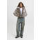 JJXX faux fur jas gebreid bruin