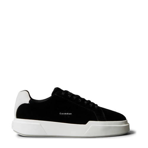 Calvin Klein suède sneakers zwart/wit afbeelding