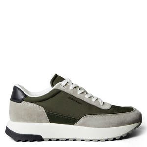 leren sneakers zwart/grijs