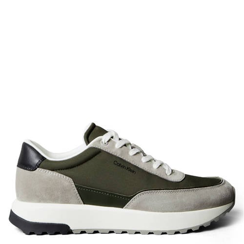 Calvin Klein leren sneakers zwart/grijs afbeelding