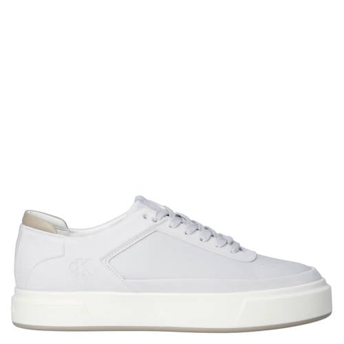 Calvin Klein leren sneakers lichtgrijs afbeelding