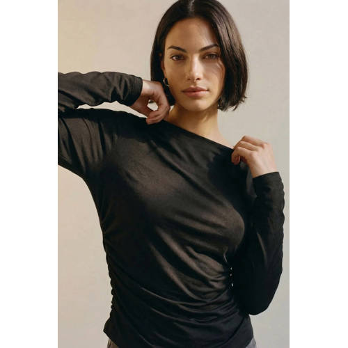 VERO MODA one shoulder top zwart afbeelding
