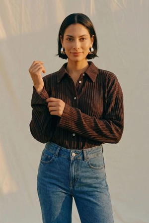 blouse - donkerbruin