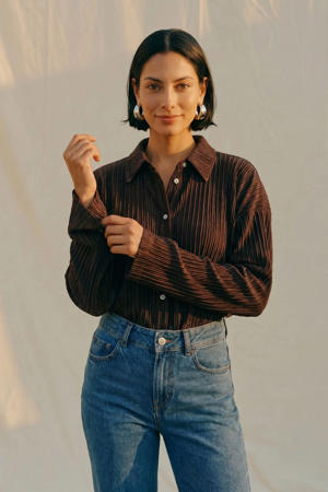 blouse - donkerbruin