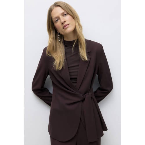 VERO MODA getailleerde blazer donkerbruin afbeelding