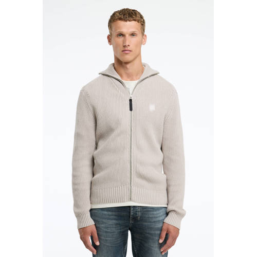 CHASIN' vest rib gebreid beige afbeelding
