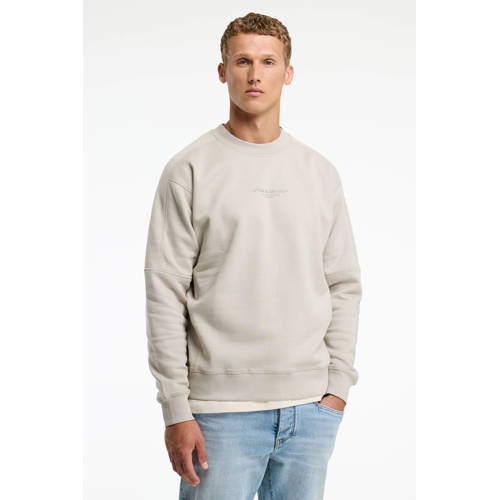 CHASIN' sweater met backprint beige afbeelding