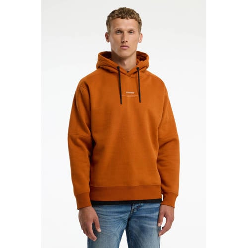 CHASIN' hoodie met backprint oranje afbeelding