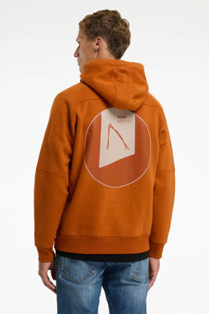 hoodie met backprint oranje