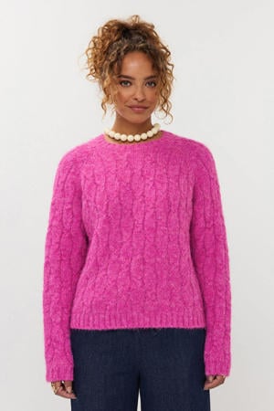 gebreide trui fuchsia
