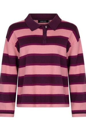 gestreepte pullover donkerrood