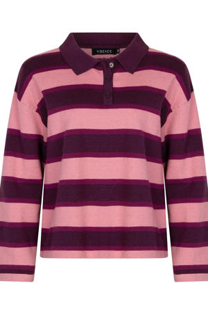 gestreepte pullover donkerrood