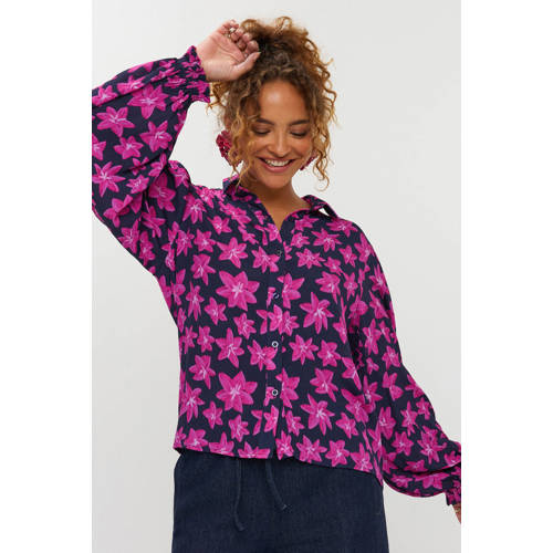 Ydence gebloemde blouse roze afbeelding