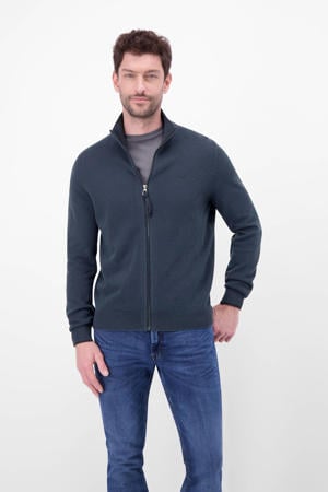 vest gebreid blauw
