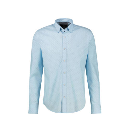 LERROS regular casual overhemd met stippen lichtblauw afbeelding