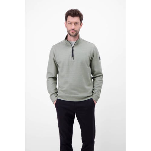 LERROS sweater met textuur grijs afbeelding