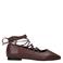 Sacha leren ballerina's bordeaux